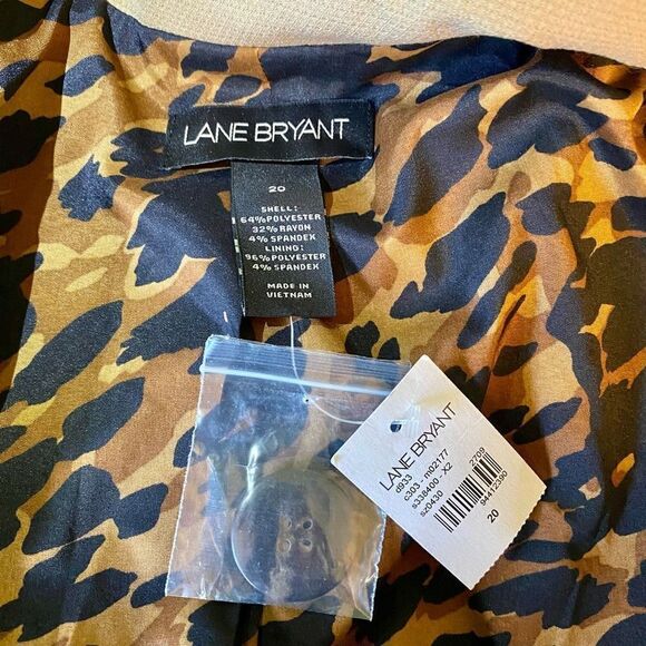 Lane Bryant Suit Separates Skirt Jacket NWT Camel Tan Knee Length Size 20 - Picture 7 of 12